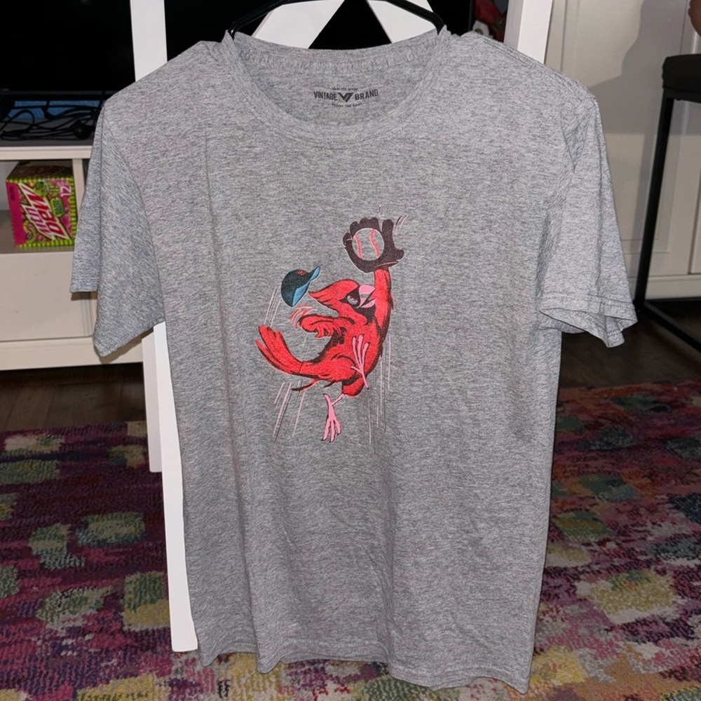 Vintage Brand Gray St. Louis Cardinals Graphic Tee Size S
